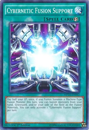 Cybernetic Fusion Support (MP16-EN042) - 2016 Mega-Tins Mega Pack Unlimited - Premium Yugioh Single from Konami - Just $0.25! Shop now at Game Crave Tournament Store