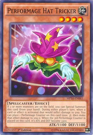 Performage Hat Tricker (MP16-EN061) - 2016 Mega-Tins Mega Pack 1st Edition - Premium Yugioh Single from Konami - Just $0.25! Shop now at Game Crave Tournament Store