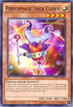 Performage Trick Clown (MP16-EN062) - 2016 Mega-Tins Mega Pack 1st Edition - Premium Yugioh Single from Konami - Just $0.25! Shop now at Game Crave Tournament Store