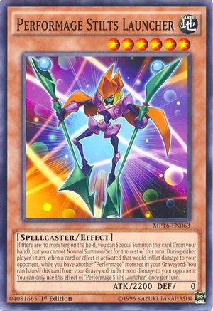 Performage Stilts Launcher (MP16-EN063) - 2016 Mega-Tins Mega Pack Unlimited - Premium Yugioh Single from Konami - Just $0.25! Shop now at Game Crave Tournament Store
