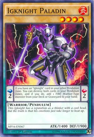 Igknight Paladin (MP16-EN067) - 2016 Mega-Tins Mega Pack Unlimited - Premium Yugioh Single from Konami - Just $0.25! Shop now at Game Crave Tournament Store