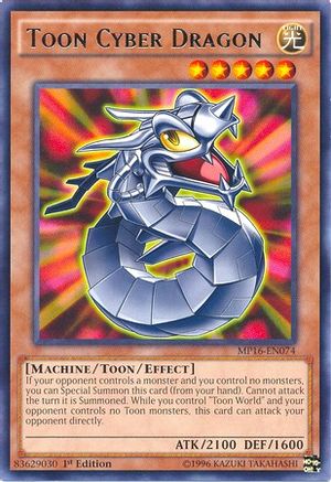 Toon Cyber Dragon (MP16-EN074) - 2016 Mega-Tins Mega Pack Unlimited - Premium Yugioh Single from Konami - Just $1.42! Shop now at Game Crave Tournament Store