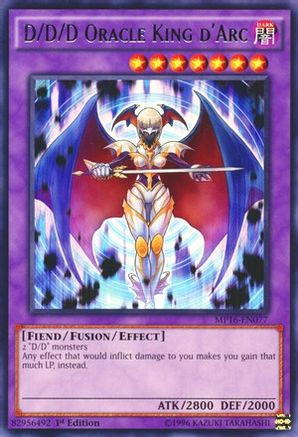 D/D/D Oracle King d'Arc (MP16-EN077) - 2016 Mega-Tins Mega Pack 1st Edition - Premium Yugioh Single from Konami - Just $1.06! Shop now at Game Crave Tournament Store