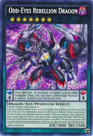 Odd-Eyes Rebellion Dragon (MP16-EN078) - 2016 Mega-Tins Mega Pack Unlimited - Premium Yugioh Single from Konami - Just $0.78! Shop now at Game Crave Tournament Store
