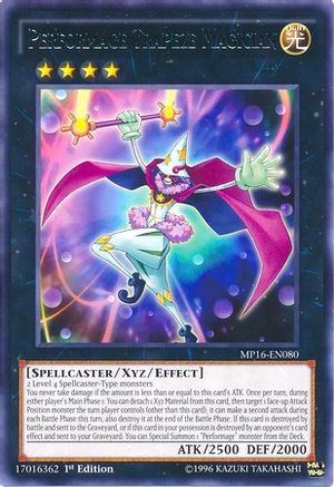 Performage Trapeze Magician (MP16-EN080) - 2016 Mega-Tins Mega Pack Unlimited - Premium Yugioh Single from Konami - Just $0.65! Shop now at Game Crave Tournament Store