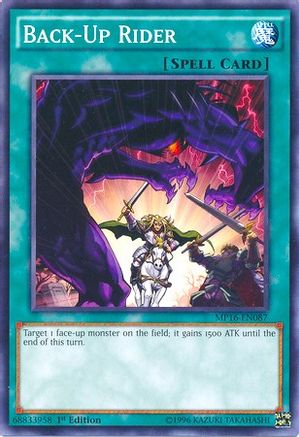 Back-Up Rider (MP16-EN087) - 2016 Mega-Tins Mega Pack 1st Edition - Premium Yugioh Single from Konami - Just $0.25! Shop now at Game Crave Tournament Store