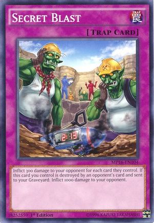 Secret Blast (MP16-EN104) - 2016 Mega-Tins Mega Pack 1st Edition - Premium Yugioh Single from Konami - Just $0.26! Shop now at Game Crave Tournament Store