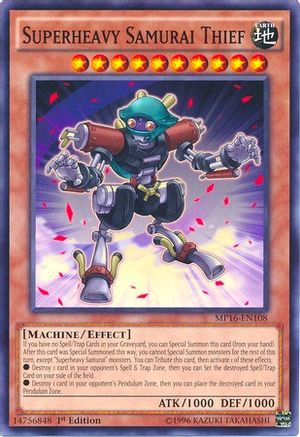 Superheavy Samurai Thief (MP16-EN108) - 2016 Mega-Tins Mega Pack Unlimited - Premium Yugioh Single from Konami - Just $0.14! Shop now at Game Crave Tournament Store