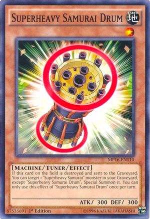 Superheavy Samurai Drum (MP16-EN110) - 2016 Mega-Tins Mega Pack Unlimited - Premium Yugioh Single from Konami - Just $0.25! Shop now at Game Crave Tournament Store