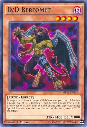 D/D Berfomet (MP16-EN113) - 2016 Mega-Tins Mega Pack Unlimited - Premium Yugioh Single from Konami - Just $0.49! Shop now at Game Crave Tournament Store