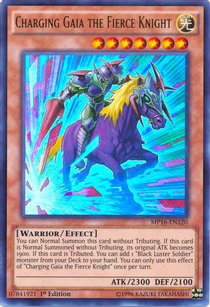 Charging Gaia the Fierce Knight (MP16-EN120) - 2016 Mega-Tins Mega Pack 1st Edition - Premium Yugioh Single from Konami - Just $0.80! Shop now at Game Crave Tournament Store