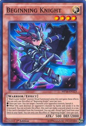 Beginning Knight (MP16-EN123) - 2016 Mega-Tins Mega Pack Unlimited - Premium Yugioh Single from Konami - Just $1.98! Shop now at Game Crave Tournament Store