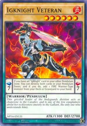Igknight Veteran (MP16-EN131) - 2016 Mega-Tins Mega Pack 1st Edition - Premium Yugioh Single from Konami - Just $0.26! Shop now at Game Crave Tournament Store