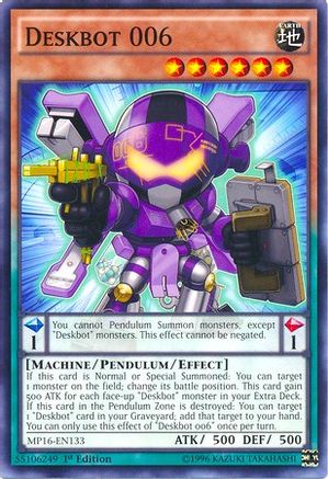 Deskbot 006 (MP16-EN133) - 2016 Mega-Tins Mega Pack Unlimited - Premium Yugioh Single from Konami - Just $0.25! Shop now at Game Crave Tournament Store