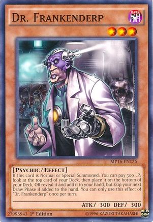 Dr. Frankenderp (MP16-EN135) - 2016 Mega-Tins Mega Pack 1st Edition - Premium Yugioh Single from Konami - Just $0.25! Shop now at Game Crave Tournament Store