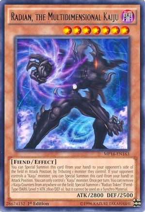 Radian, the Multidimensional Kaiju (MP16-EN163) - 2016 Mega-Tins Mega Pack 1st Edition - Premium Yugioh Single from Konami - Just $0.18! Shop now at Game Crave Tournament Store