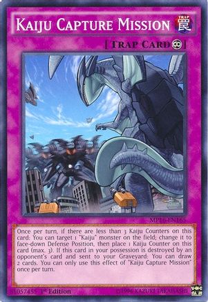 Kaiju Capture Mission (MP16-EN165) - 2016 Mega-Tins Mega Pack Unlimited - Premium Yugioh Single from Konami - Just $0.25! Shop now at Game Crave Tournament Store