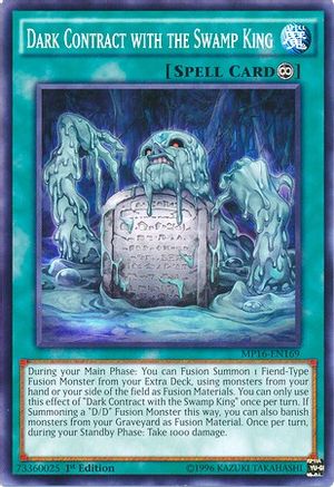 Dark Contract with the Swamp King (MP16-EN169) - 2016 Mega-Tins Mega Pack Unlimited - Premium Yugioh Single from Konami - Just $0.25! Shop now at Game Crave Tournament Store