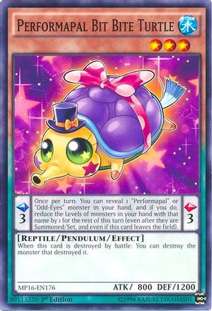 Performapal Bit Bite Turtle (MP16-EN176) - 2016 Mega-Tins Mega Pack Unlimited - Premium Yugioh Single from Konami - Just $0.25! Shop now at Game Crave Tournament Store