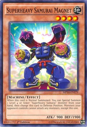 Superheavy Samurai Magnet (MP16-EN179) - 2016 Mega-Tins Mega Pack 1st Edition - Premium Yugioh Single from Konami - Just $0.25! Shop now at Game Crave Tournament Store