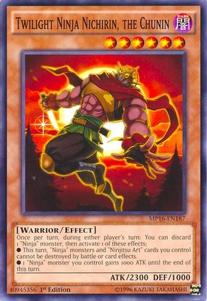 Twilight Ninja Nichirin, the Chunin (MP16-EN187) - 2016 Mega-Tins Mega Pack Unlimited - Premium Yugioh Single from Konami - Just $0.08! Shop now at Game Crave Tournament Store