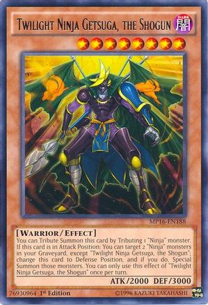 Twilight Ninja Getsuga, the Shogun (MP16-EN188) - 2016 Mega-Tins Mega Pack 1st Edition - Premium Yugioh Single from Konami - Just $0.15! Shop now at Game Crave Tournament Store