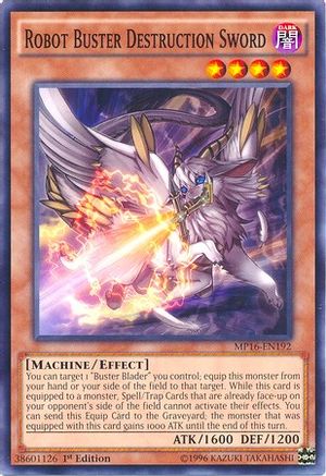 Robot Buster Destruction Sword (MP16-EN192) - 2016 Mega-Tins Mega Pack 1st Edition - Premium Yugioh Single from Konami - Just $0.32! Shop now at Game Crave Tournament Store