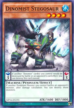 Dinomist Stegosaur (MP16-EN193) - 2016 Mega-Tins Mega Pack 1st Edition - Premium Yugioh Single from Konami - Just $0.25! Shop now at Game Crave Tournament Store