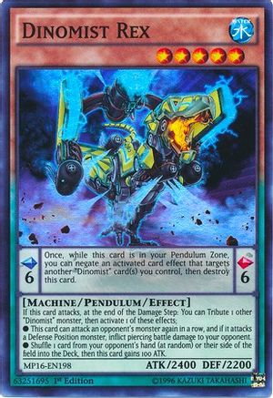 Dinomist Rex (MP16-EN198) - 2016 Mega-Tins Mega Pack Unlimited - Premium Yugioh Single from Konami - Just $0.25! Shop now at Game Crave Tournament Store