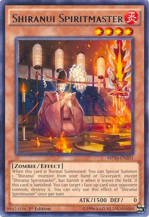 Shiranui Spiritmaster (MP16-EN201) - 2016 Mega-Tins Mega Pack Unlimited - Premium Yugioh Single from Konami - Just $0.25! Shop now at Game Crave Tournament Store