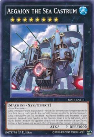 Aegaion the Sea Castrum (MP16-EN213) - 2016 Mega-Tins Mega Pack 1st Edition - Premium Yugioh Single from Konami - Just $0.25! Shop now at Game Crave Tournament Store