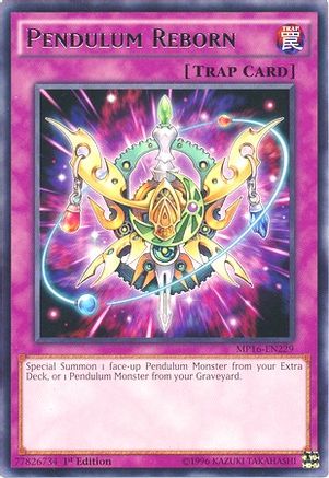 Pendulum Reborn (MP16-EN229) - 2016 Mega-Tins Mega Pack 1st Edition - Premium Yugioh Single from Konami - Just $0.23! Shop now at Game Crave Tournament Store
