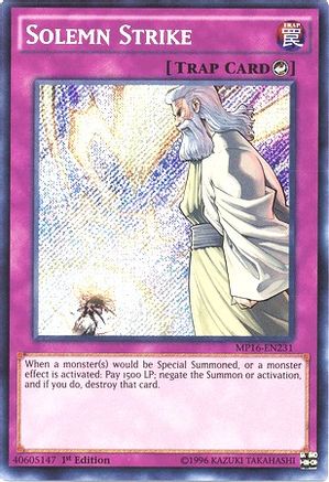 Solemn Strike (MP16-EN231) - 2016 Mega-Tins Mega Pack 1st Edition - Premium Yugioh Single from Konami - Just $3.06! Shop now at Game Crave Tournament Store