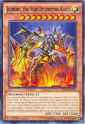 Jizukiru, the Star Destroying Kaiju (MP16-EN235) - 2016 Mega-Tins Mega Pack 1st Edition - Premium Yugioh Single from Konami - Just $0.94! Shop now at Game Crave Tournament Store