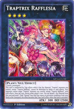 Traptrix Rafflesia (MP16-EN239) - 2016 Mega-Tins Mega Pack 1st Edition - Premium Yugioh Single from Konami - Just $0.50! Shop now at Game Crave Tournament Store