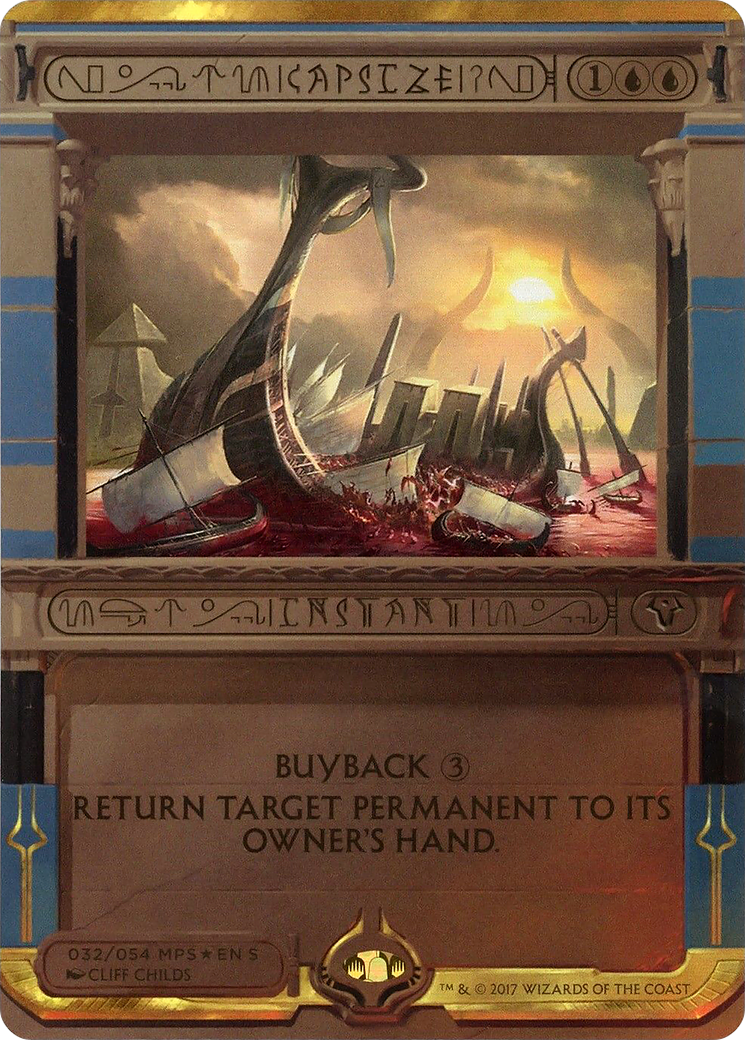 Capsize (MP2-032) - Amonkhet Invocations (Borderless) Foil - Premium MTG Single from Wizards of the Coast - Just $11.74! Shop now at Game Crave Tournament Store