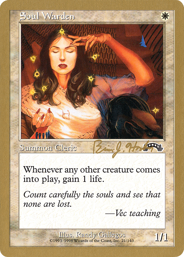 Soul Warden (WC98-BH21) - World Championship Decks 1998 - Premium MTG Single from Wizards of the Coast - Just $0.42! Shop now at Game Crave Tournament Store