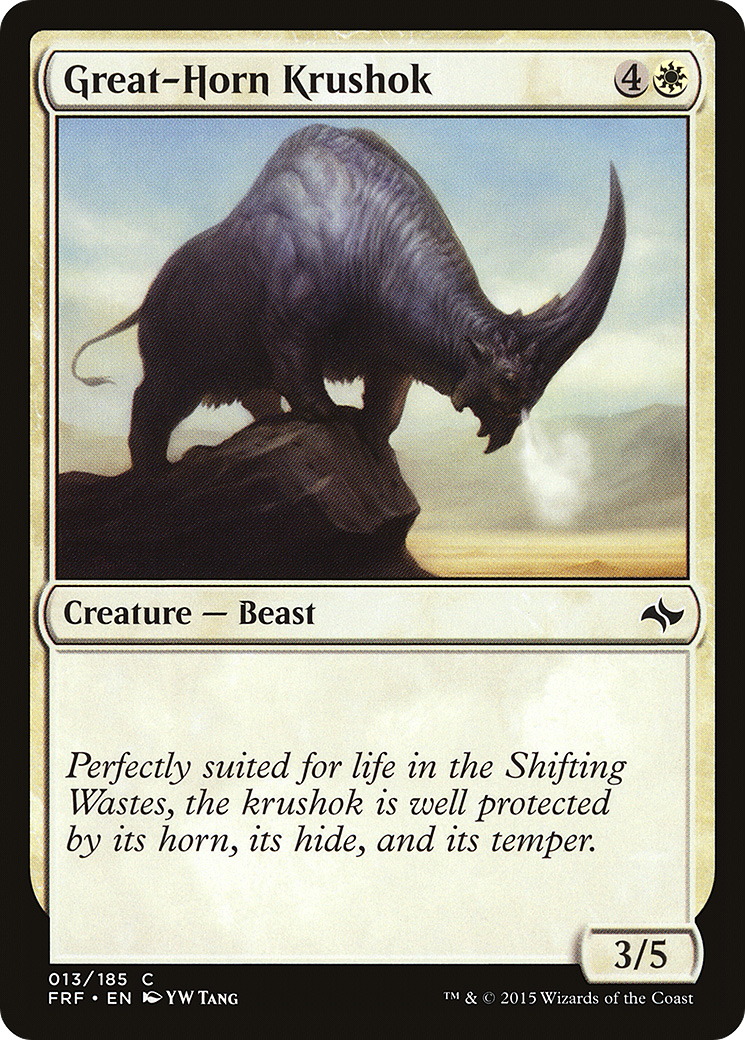 Great-Horn Krushok (FRF-013) - Fate Reforged Foil - Premium MTG Single from Wizards of the Coast - Just $0.08! Shop now at Game Crave Tournament Store