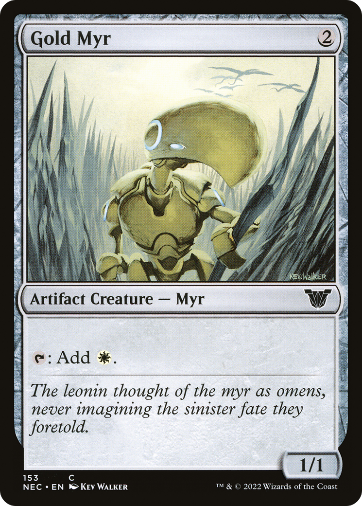 Gold Myr (NEC-153) - Neon Dynasty Commander - Premium MTG Single from Wizards of the Coast - Just $0.74! Shop now at Game Crave Tournament Store