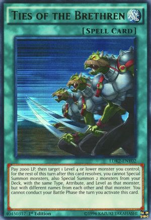 Ties of the Brethren (LDK2-ENY02) - Legendary Decks II Unlimited - Premium Yugioh Single from Konami - Just $0.26! Shop now at Game Crave Tournament Store