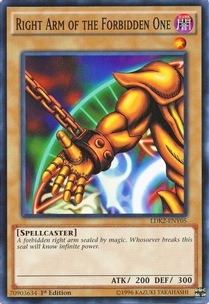 Right Arm of the Forbidden One (LDK2-ENY05) - Legendary Decks II 1st Edition - Premium Yugioh Single from Konami - Just $1.66! Shop now at Game Crave Tournament Store