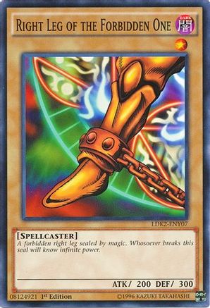 Right Leg of the Forbidden One (LDK2-ENY07) - Legendary Decks II Unlimited - Premium Yugioh Single from Konami - Just $1.81! Shop now at Game Crave Tournament Store