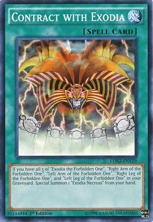 Contract with Exodia (LDK2-ENY29) - Legendary Decks II 1st Edition - Premium Yugioh Single from Konami - Just $0.26! Shop now at Game Crave Tournament Store