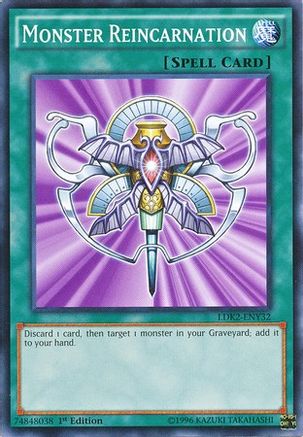 Monster Reincarnation (LDK2-ENY32) - Legendary Decks II Unlimited - Premium Yugioh Single from Konami - Just $0.23! Shop now at Game Crave Tournament Store