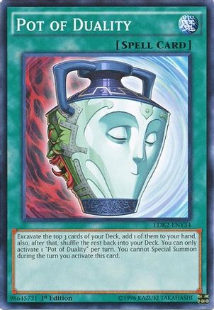 Pot of Duality (LDK2-ENY34) - Legendary Decks II 1st Edition - Premium Yugioh Single from Konami - Just $0.08! Shop now at Game Crave Tournament Store