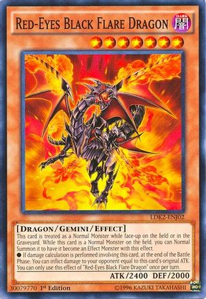 Red-Eyes Black Flare Dragon (LDK2-ENJ02) - Legendary Decks II Unlimited - Premium Yugioh Single from Konami - Just $0.68! Shop now at Game Crave Tournament Store