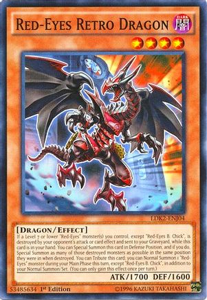 Red-Eyes Retro Dragon (LDK2-ENJ04) - Legendary Decks II Unlimited - Premium Yugioh Single from Konami - Just $0.25! Shop now at Game Crave Tournament Store