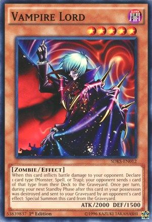 Vampire Lord (SDKS-EN012) - Structure Deck: Seto Kaiba 1st Edition - Premium Yugioh Single from Konami - Just $0.25! Shop now at Game Crave Tournament Store