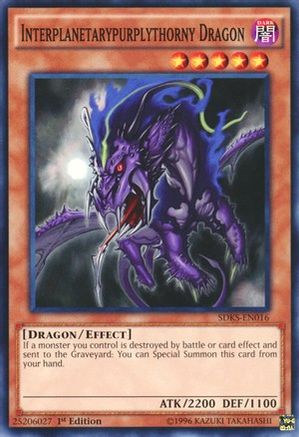 Interplanetarypurplythorny Dragon (SDKS-EN016) - Structure Deck: Seto Kaiba 1st Edition - Premium Yugioh Single from Konami - Just $0.25! Shop now at Game Crave Tournament Store
