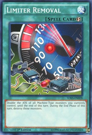 Limiter Removal (SDKS-EN028) - Structure Deck: Seto Kaiba 1st Edition - Premium Yugioh Single from Konami - Just $0.25! Shop now at Game Crave Tournament Store